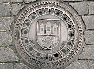 Prague manhole cover