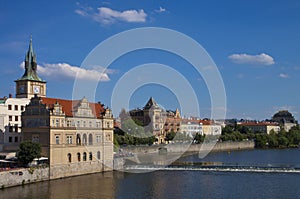 Prague, Moldau river and Smetana museum