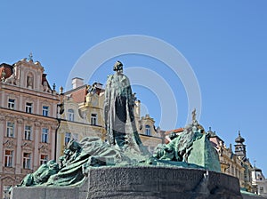 Prague. Monument to the national hero Jan Hus