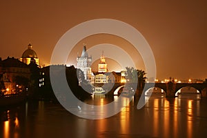 Prague at night