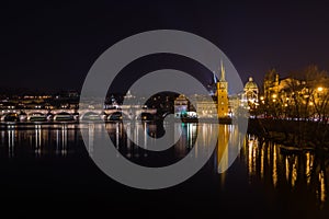 Prague at night