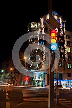 Prague at night. architecture