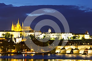 Prague Night Cityscape