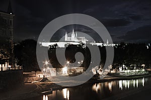 Prague night vision of castle