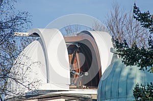 Prague Observatory with half open Dome Petrin