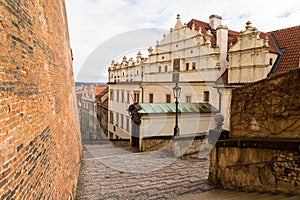 Prague Old Castle Steps descend to the old town