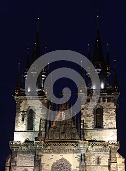 Prague Old Town Hall at Night