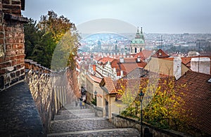 Prague old town panorama, Czech Republic.