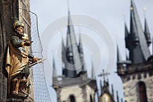 Prague - Old Town Square with Tynsky church photo