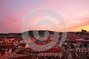 Prague. Old Town at sunset