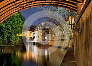 Prague, old watermill under