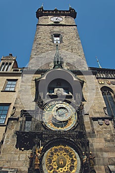 Prague Orloj, old clock machine