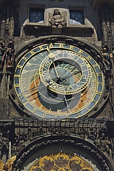 Prague Orloj, old clock machine