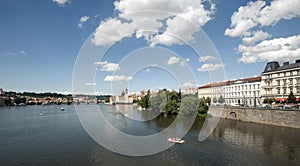 Prague - panorama with Charles Bridge