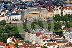 National Theatre, Legion Bridge and Strelecky Island, Prague Czech Republic photo