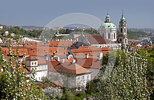 Prague - Panoramic with St. Nicholas cathedral
