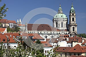 Prague - Panoramic with St. Nicholas cathedral