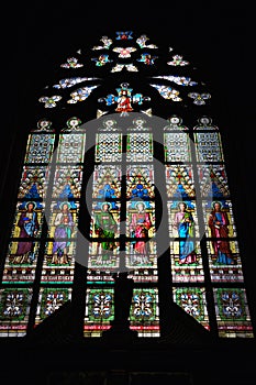 Prague Praha / Stained-glass on Castle