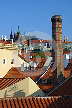 Prague roofs