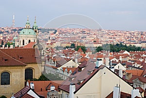 Prague roofs