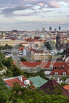 Prague roofs