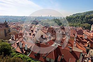 Prague roofs
