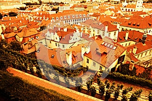 Prague roofs