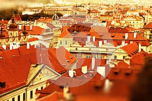 Prague roofs