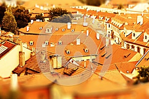 Prague roofs