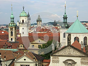 Prague roofs