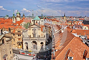 Prague roofs