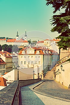 Prague's Mala Strana (Lesser Town of Prague). Historic district of the city