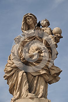 Prague - statue holy Anne from