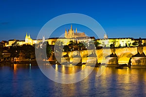 Prague in a summer night