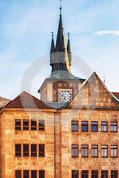 Prague in summer. Old water tower