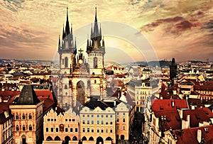 Praha na západ slnka 