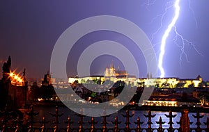 Prague. Thunderstorm.