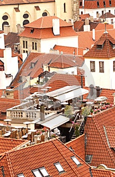 Prague tile roofs