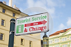 Prague tourist information shield