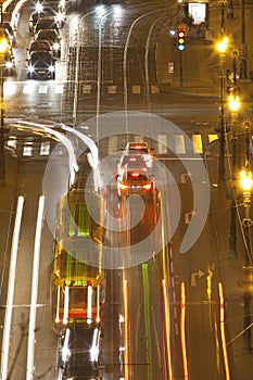 Prague -traffic on bridge