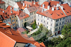 Prague view of the city from above.