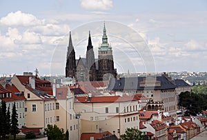 Prague View towards Sct. Viturs Cathedral