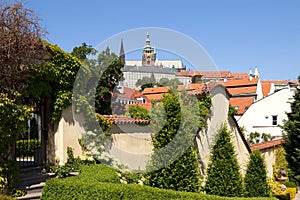 Prague - vrtba garden and hradcany castle