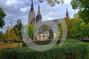 Prague, Vysehrad, Cathedral St. Peter and Paul - autumn picture