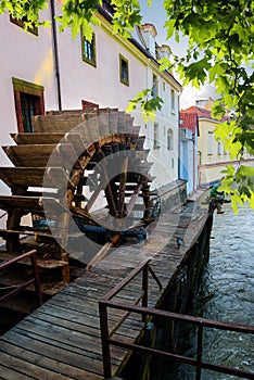 Prague wooden water mill