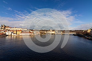 Praha river view street oldstreet town oldcity sky charles bridge