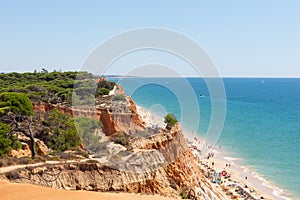 Praia da Falesia beach in Algarve photo