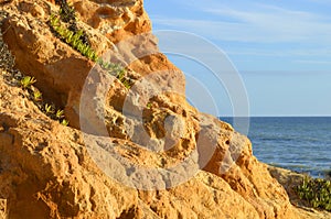 Praia Da Gale Beach spectacular rock formations