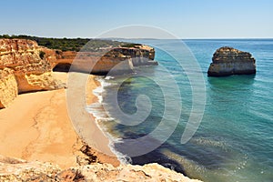 Praia da Malhada do Baraco, Lagoa, Algarve, Portugal. Wonderful beach next to Praia da Marinha