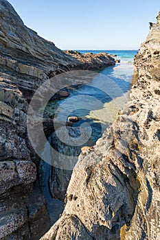 Praia da Samoqueira beach in Portugal photo